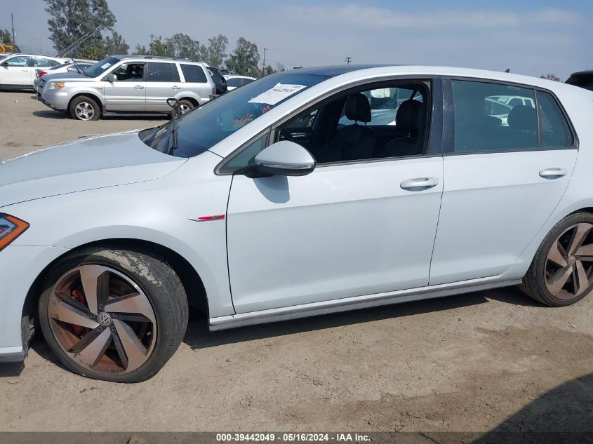 2019 Volkswagen Golf Gti 2.0T Autobahn/2.0T Rabbit Edition/2.0T S/2.0T Se VIN: 3VW5T7AUXKM030496 Lot: 39442049