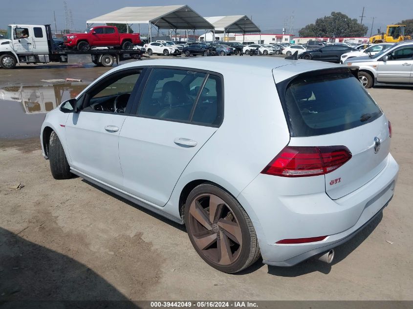 2019 Volkswagen Golf Gti 2.0T Autobahn/2.0T Rabbit Edition/2.0T S/2.0T Se VIN: 3VW5T7AUXKM030496 Lot: 39442049