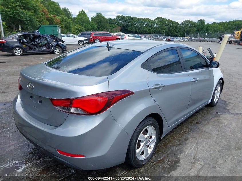 2015 Hyundai Elantra Se VIN: 5NPDH4AE1FH580253 Lot: 39442241