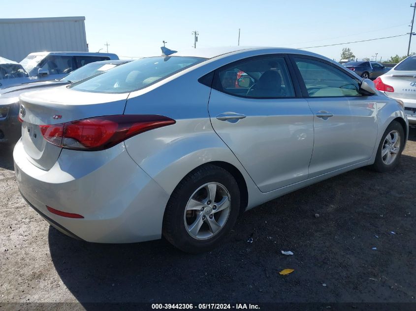 2015 Hyundai Elantra Se VIN: 5NPDH4AE9FH643051 Lot: 39442306