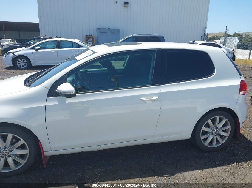 2011 Volkswagen Golf Tdi 2-Door VIN: WVWMM7AJ5BW091434 Lot: 39442331