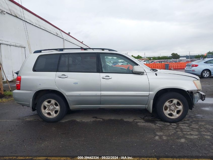 2003 Toyota Highlander VIN: JTEGD21AX30066125 Lot: 39442334