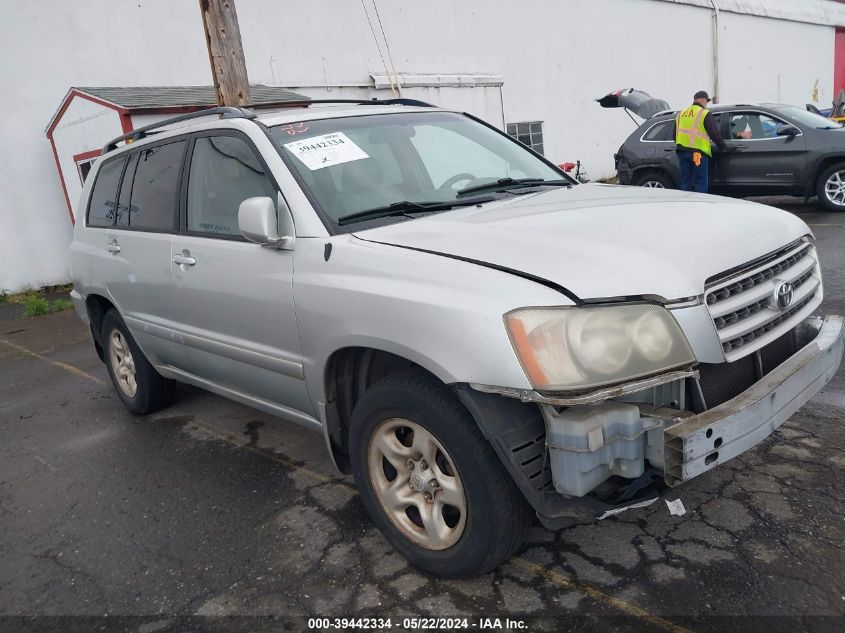 2003 Toyota Highlander VIN: JTEGD21AX30066125 Lot: 39442334