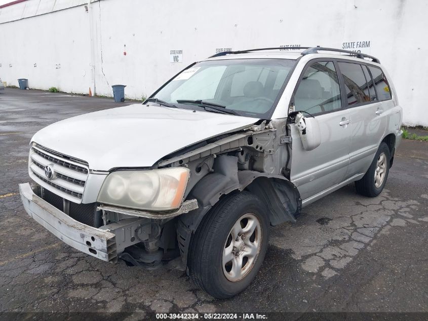 2003 Toyota Highlander VIN: JTEGD21AX30066125 Lot: 39442334