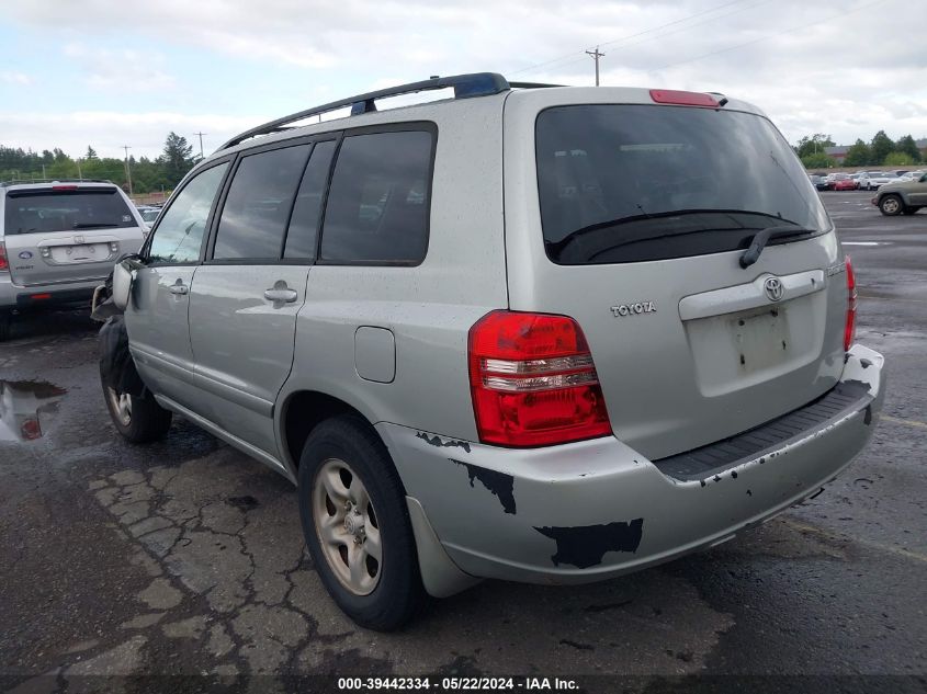 2003 Toyota Highlander VIN: JTEGD21AX30066125 Lot: 39442334