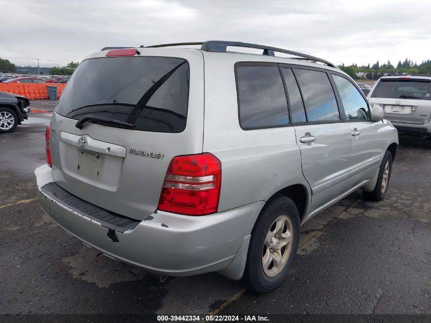 2003 Toyota Highlander VIN: JTEGD21AX30066125 Lot: 39442334