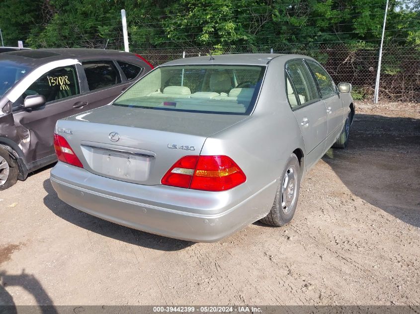 2002 Lexus Ls 430 VIN: JTHBN30F120074920 Lot: 39442399