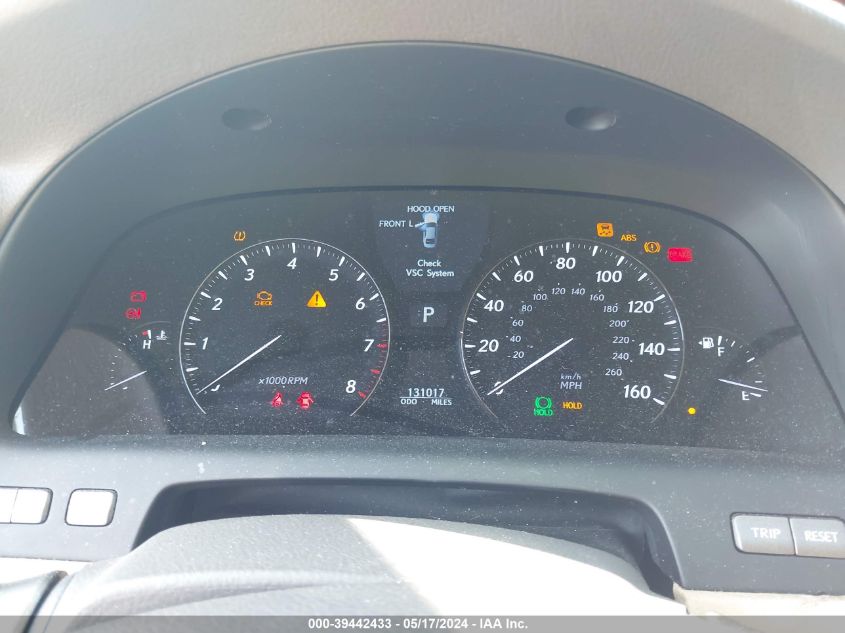 2007 Lexus Ls 460 VIN: JTHBL46F375033962 Lot: 39442433