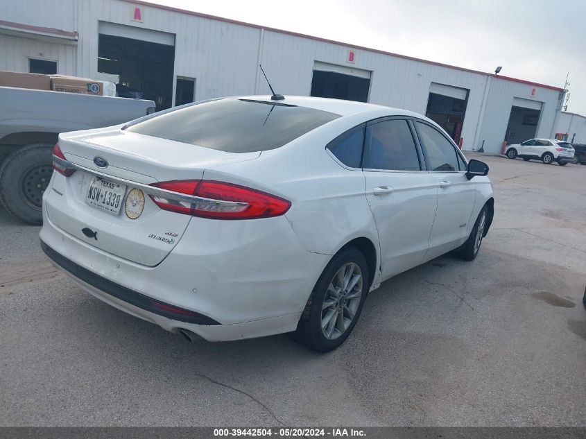 2017 Ford Fusion Hybrid Se VIN: 3FA6P0LU4HR408779 Lot: 39442504