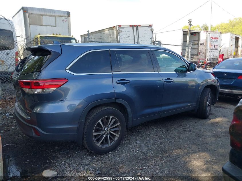 2019 Toyota Highlander Xle VIN: 5TDJZRFH4KS953824 Lot: 39442555