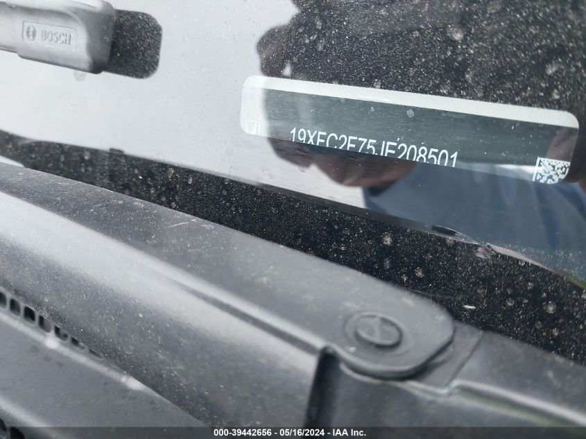 2018 Honda Civic Ex VIN: 19XFC2F75JE208501 Lot: 39442656
