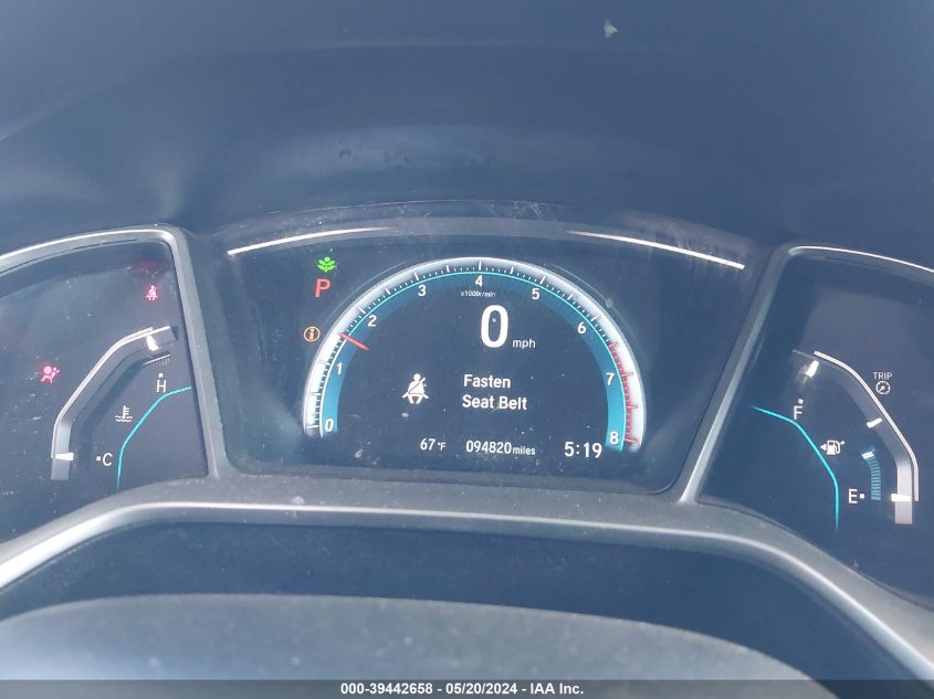 2018 Honda Civic Ex-T VIN: 2HGFC3B33JH353602 Lot: 39442658