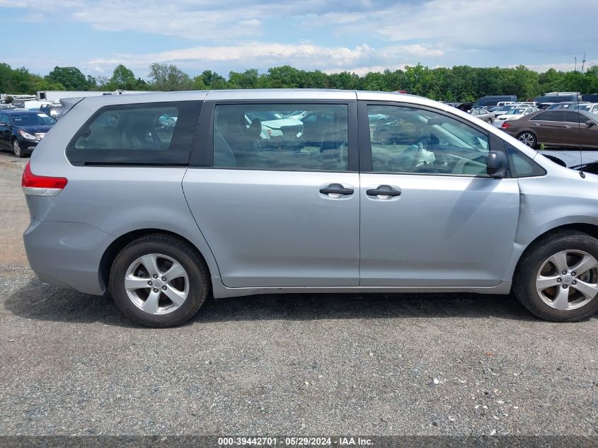 2014 Toyota Sienna L V6 7 Passenger VIN: 5TDZK3DCXES524476 Lot: 39442701