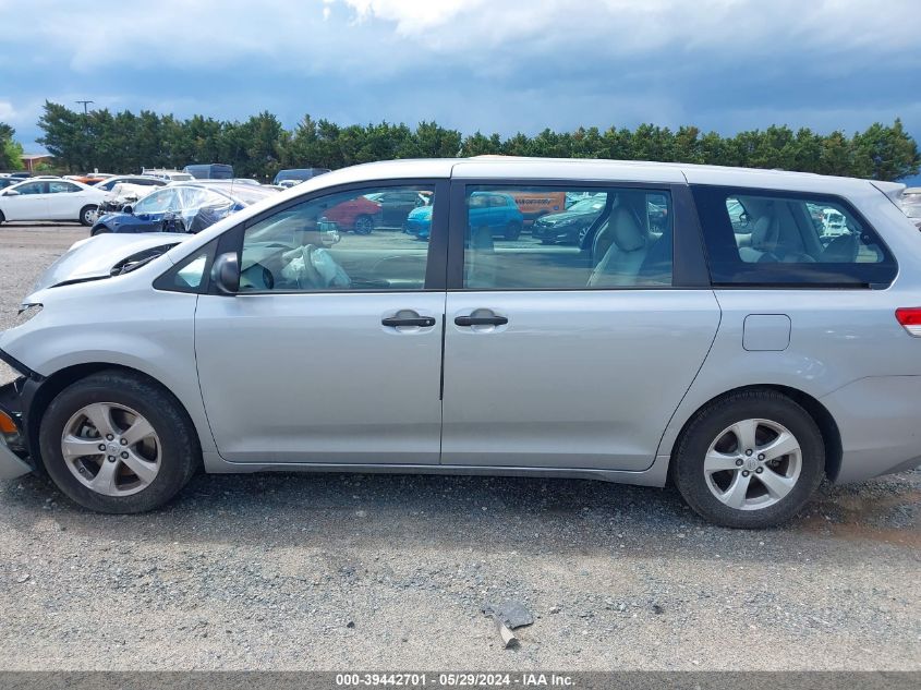 2014 Toyota Sienna L V6 7 Passenger VIN: 5TDZK3DCXES524476 Lot: 39442701