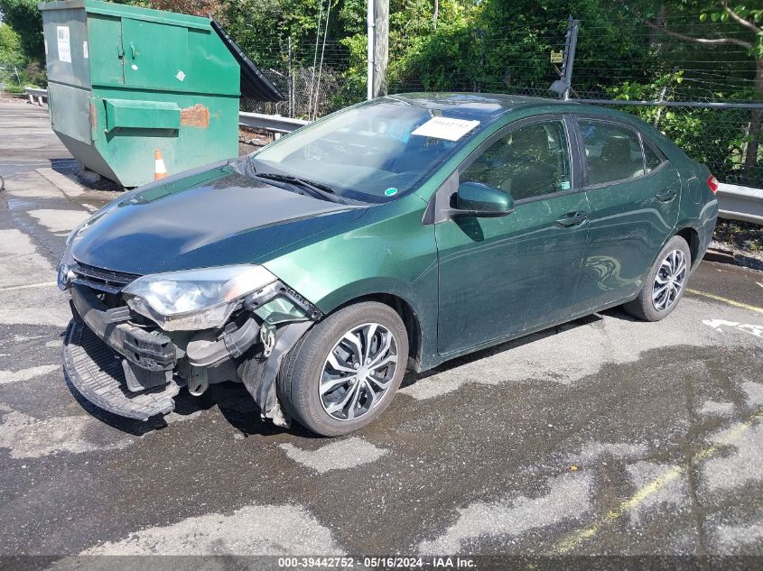 2015 Toyota Corolla Le VIN: 2T1BURHE6FC291409 Lot: 39442752