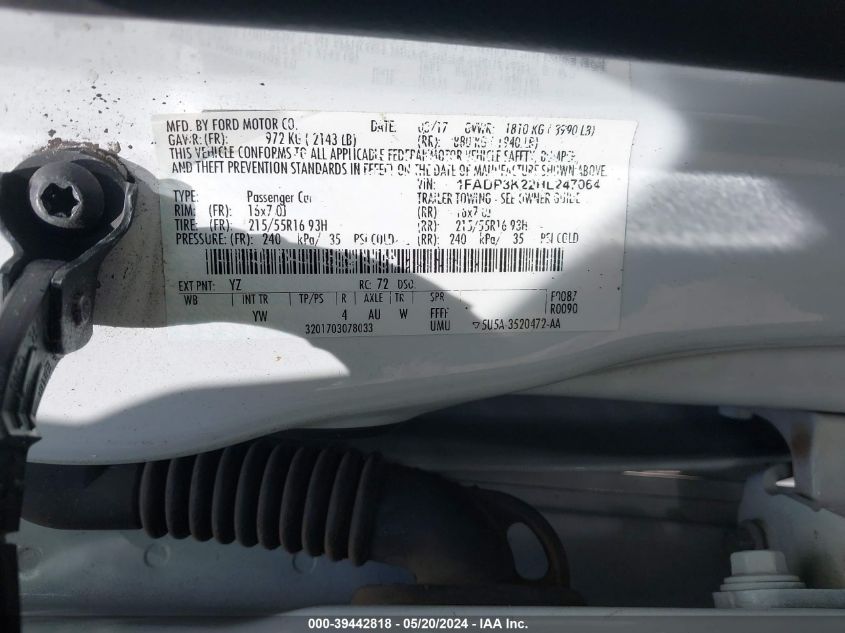 1FADP3K22HL247064 2017 Ford Focus Se