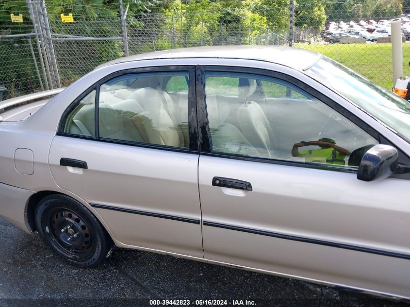 2000 Mitsubishi Mirage De VIN: JA3AY26CXYU054743 Lot: 39442823