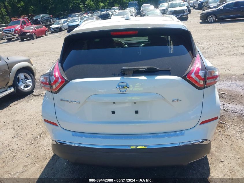 2018 Nissan Murano Sl VIN: 5N1AZ2MGXJN123527 Lot: 39442988