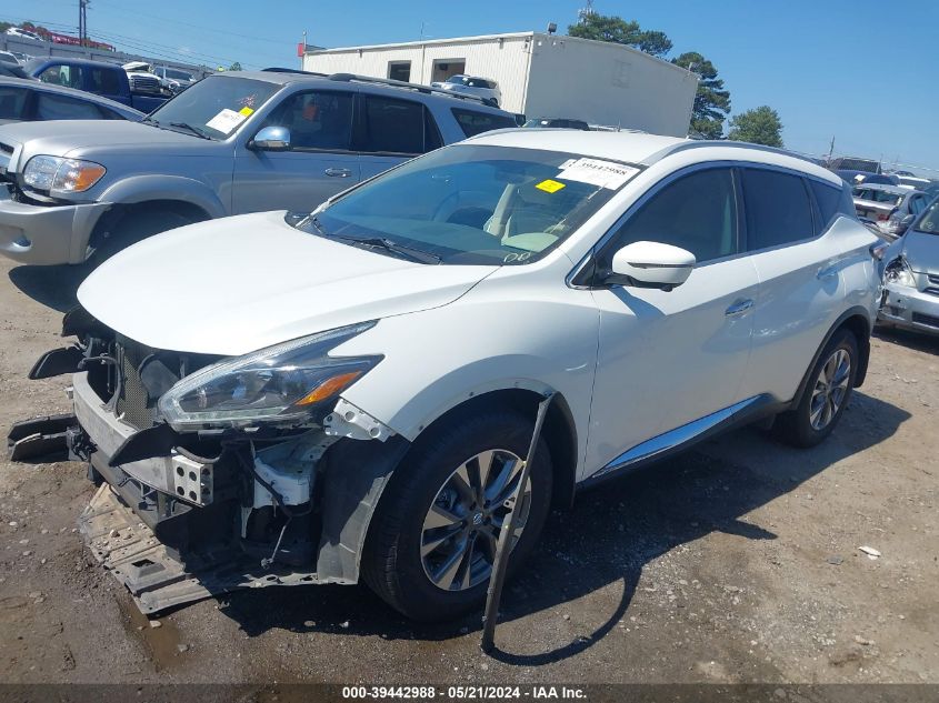 2018 Nissan Murano Sl VIN: 5N1AZ2MGXJN123527 Lot: 39442988