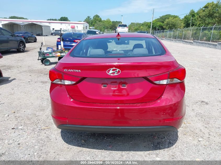 2016 Hyundai Elantra Se VIN: KMHDH4AE8GU648616 Lot: 39442999