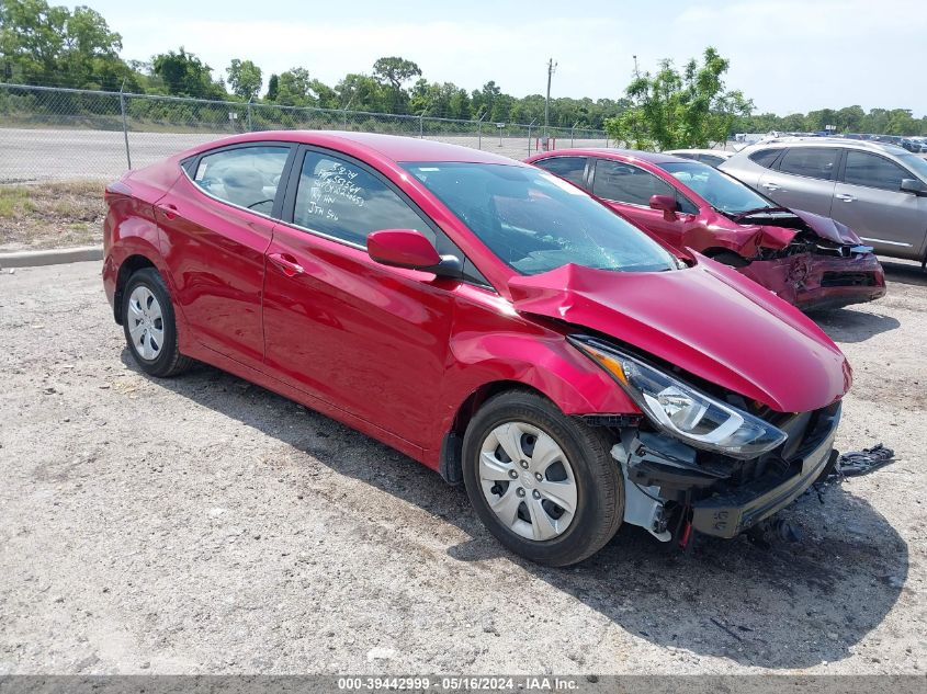 2016 Hyundai Elantra Se VIN: KMHDH4AE8GU648616 Lot: 39442999