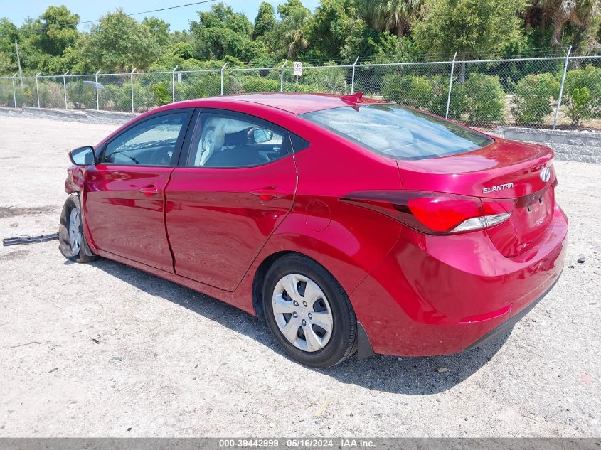 2016 Hyundai Elantra Se VIN: KMHDH4AE8GU648616 Lot: 39442999