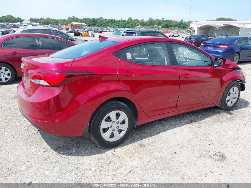 2016 Hyundai Elantra Se VIN: KMHDH4AE8GU648616 Lot: 39442999