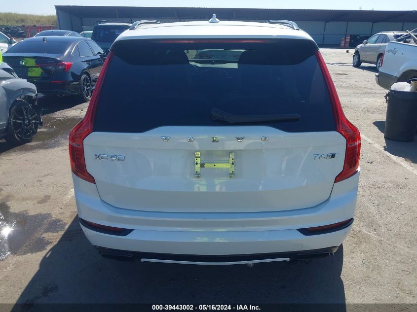 2020 Volvo Xc90 T6 R-Design 7 Passenger VIN: YV4A22PM2L1618354 Lot: 39443002