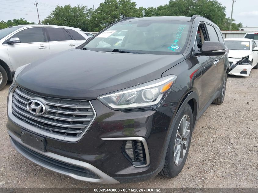2017 Hyundai Santa Fe Se VIN: KM8SN4HF9HU183912 Lot: 39443005