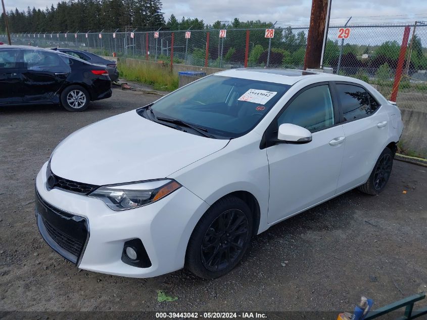 2016 Toyota Corolla L/Le/Le Pls/Prm/S/S Pls VIN: 2T1BURHE2GC591627 Lot: 39443042