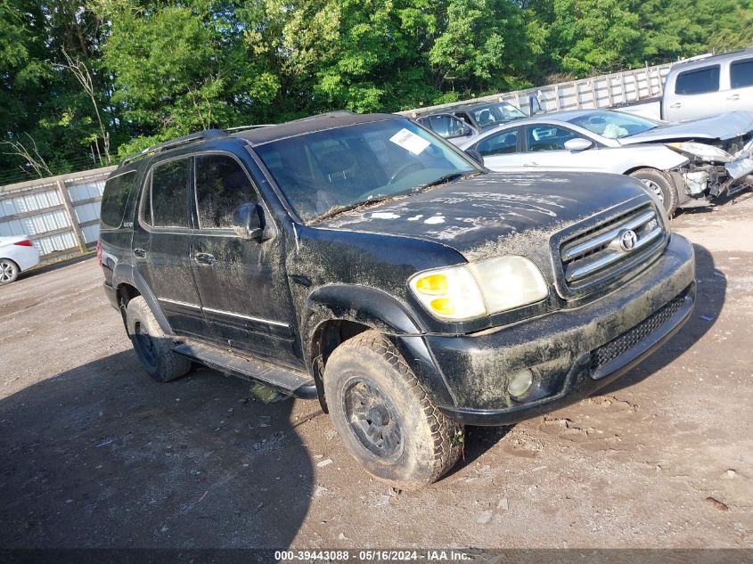 2001 Toyota Sequoia Limited V8 VIN: 5TDBT48A51S038293 Lot: 39443088