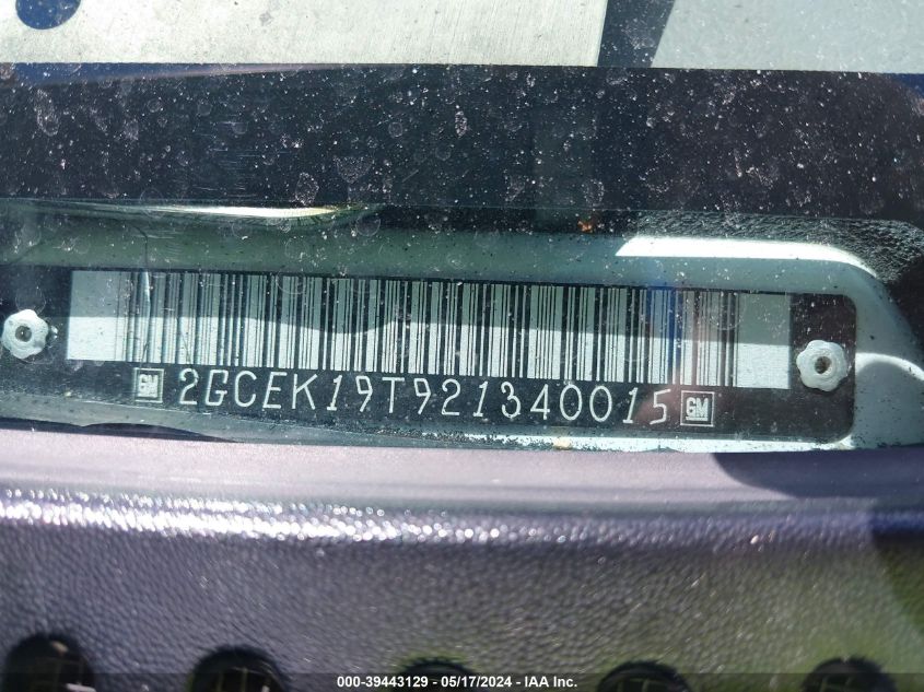 2002 Chevrolet Silverado 1500 Lt VIN: 2GCEK19T921340015 Lot: 39443129
