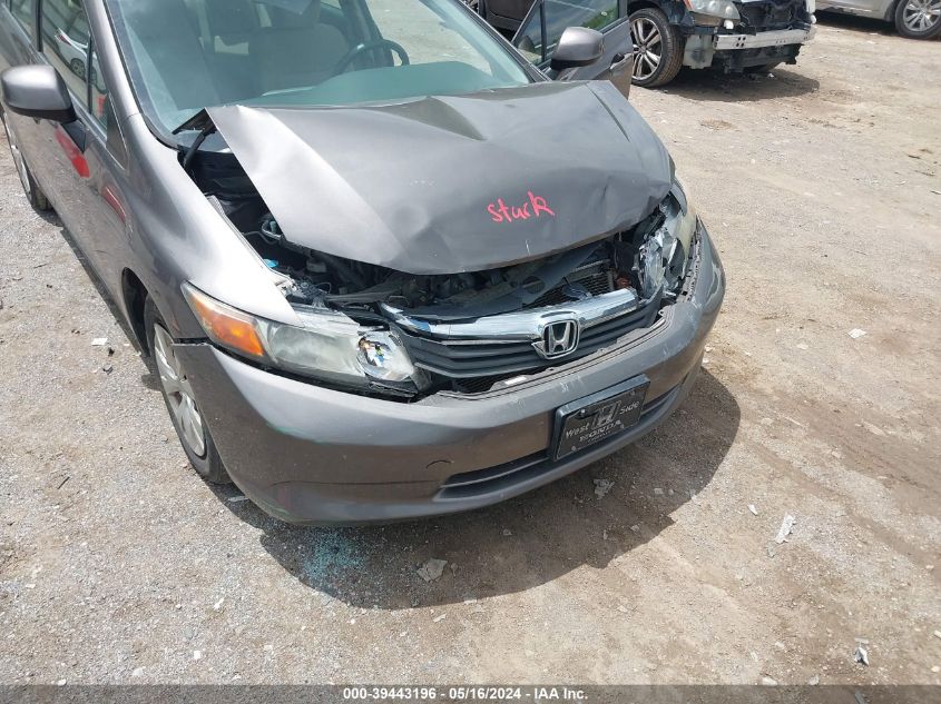 2012 Honda Civic Lx VIN: 19XFB2F50CE083816 Lot: 39443196