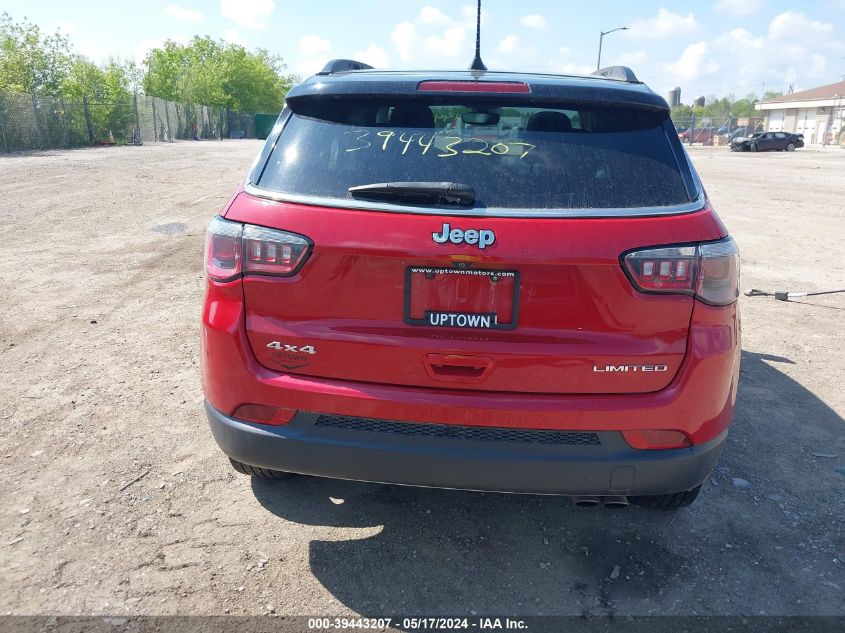 2018 Jeep Compass Limited 4X4 VIN: 3C4NJDCBXJT104555 Lot: 39443207