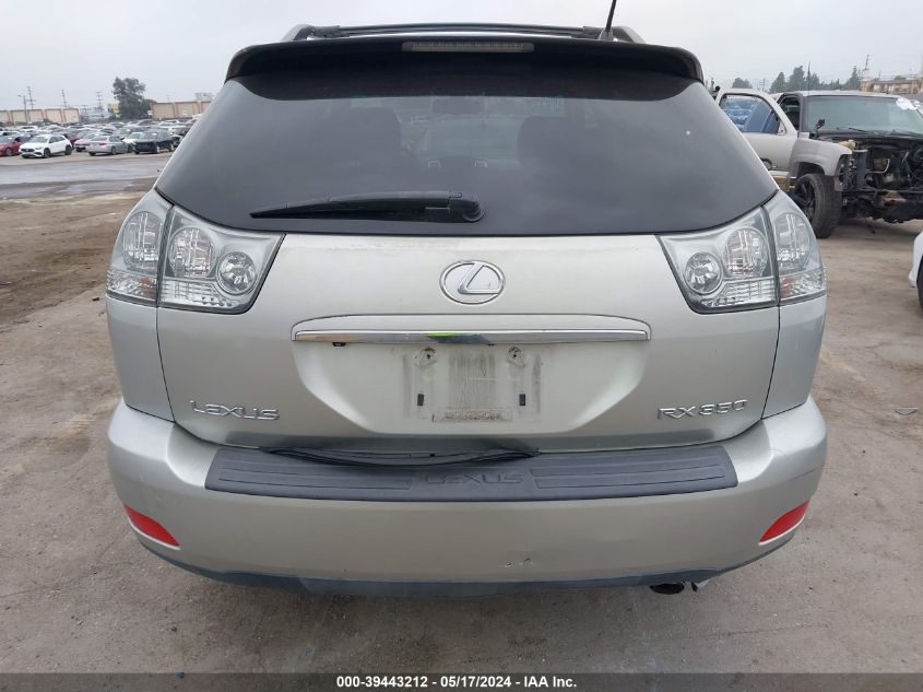 2008 Lexus Rx 350 VIN: JTJGK31U680014344 Lot: 39443212