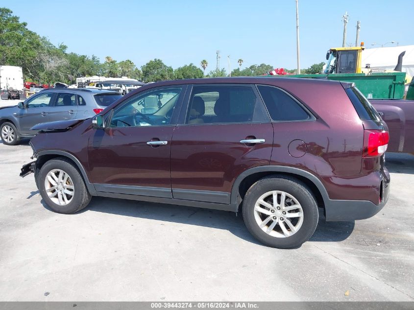 2014 Kia Sorento Lx VIN: 5XYKT3A63EG428568 Lot: 39443274