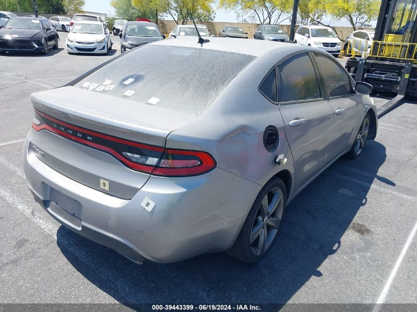 2014 Dodge Dart Gt VIN: 1C3CDFEB8ED906626 Lot: 39443399