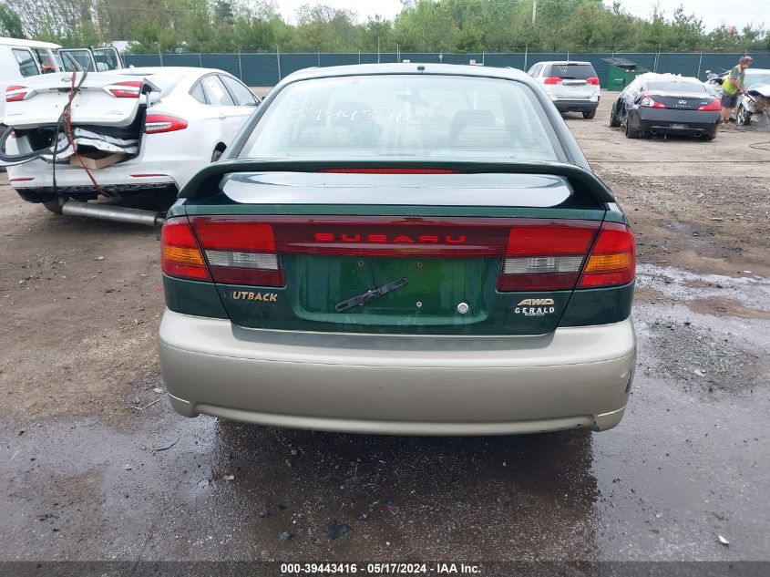 2002 Subaru Outback H6-3.0/H6-3.0 Vdc VIN: 4S3BE896227206091 Lot: 39443416