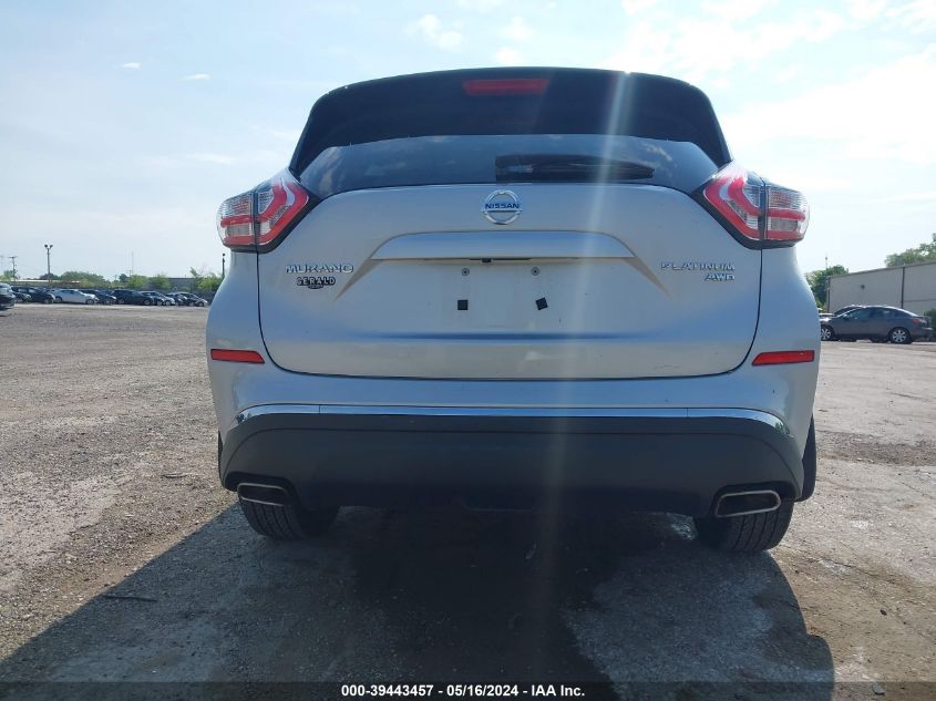 2016 Nissan Murano Platinum VIN: 5N1AZ2MH1GN165389 Lot: 39443457
