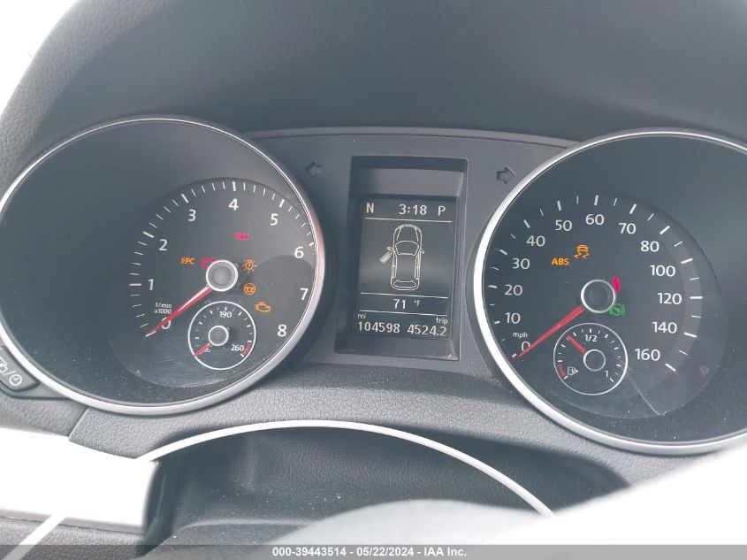 2013 Volkswagen Golf 2.5L 2-Door VIN: WVWBB7AJ9DW092392 Lot: 39443514