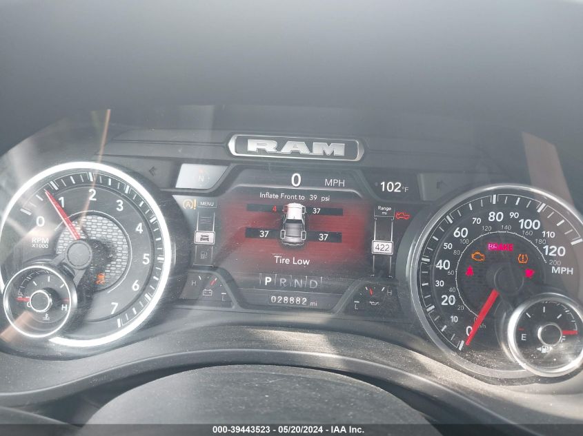 2022 Ram 1500 Big Horn 4X4 5'7 Box VIN: 1C6SRFFT3NN418945 Lot: 39443523