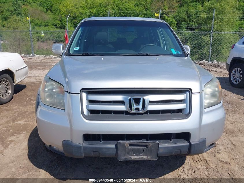 2006 Honda Pilot Ex-L VIN: 2HKYF18506H550401 Lot: 39443548