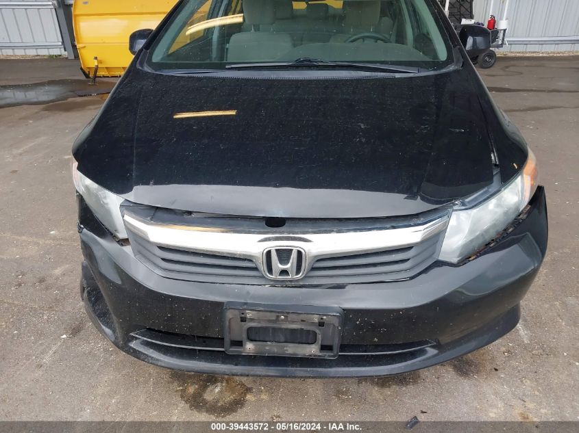 2012 Honda Civic Lx VIN: 19XFB2F59CE037854 Lot: 39443572