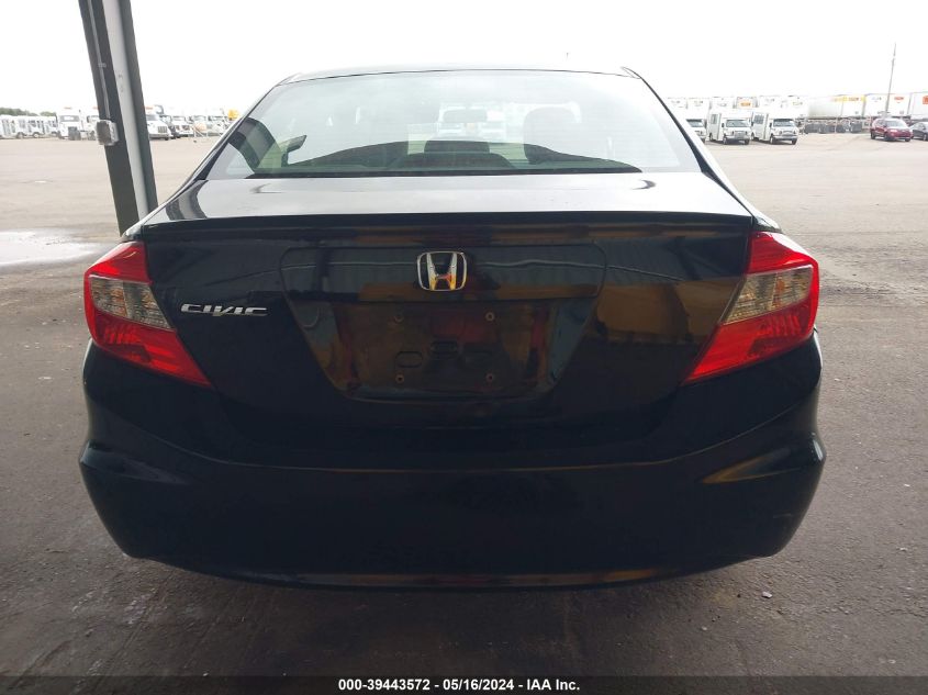 2012 Honda Civic Lx VIN: 19XFB2F59CE037854 Lot: 39443572