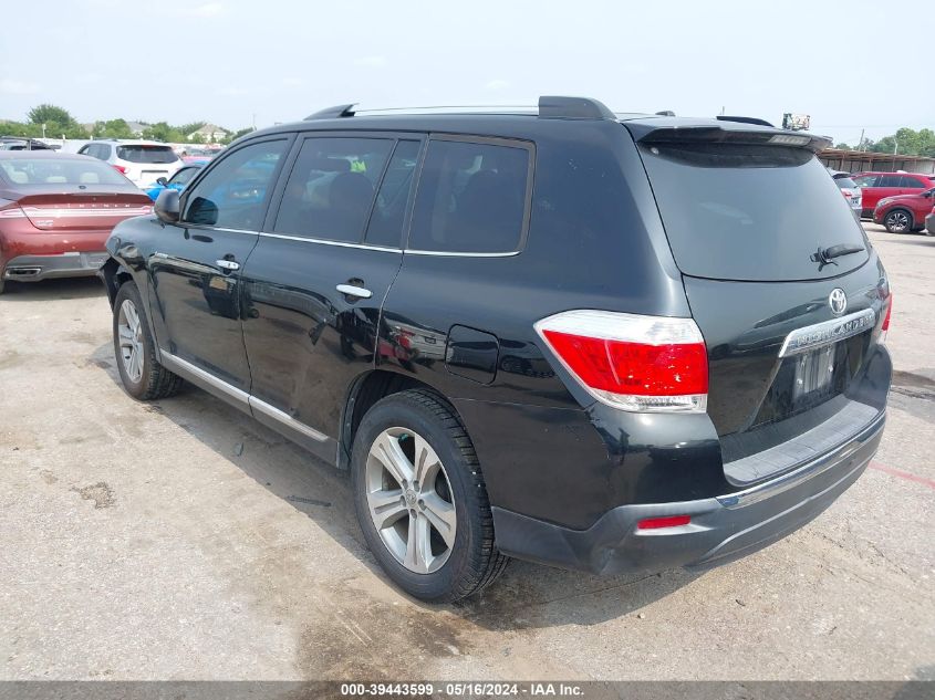 2013 Toyota Highlander Limited V6 VIN: 5TDYK3EH9DS134778 Lot: 39443599