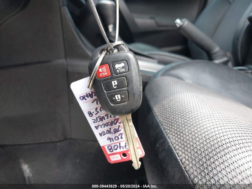 2016 Toyota Corolla S Plus VIN: 5YFBURHEXGP395340 Lot: 39443629