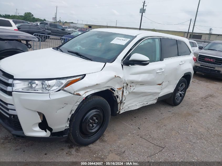 2019 Toyota Highlander Le VIN: 5TDZARFH7KS055048 Lot: 39443687