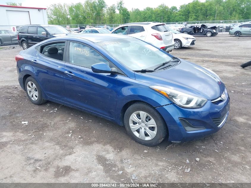 2016 Hyundai Elantra Se VIN: 5NPDH4AE3GH749660 Lot: 39443743