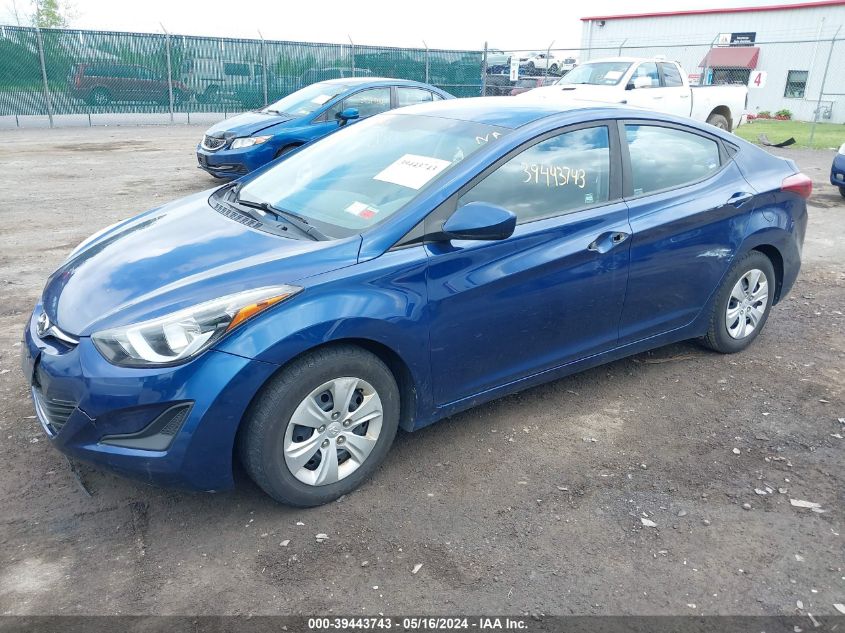 2016 Hyundai Elantra Se VIN: 5NPDH4AE3GH749660 Lot: 39443743