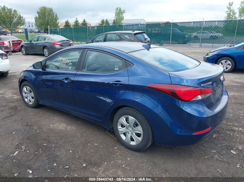 2016 Hyundai Elantra Se VIN: 5NPDH4AE3GH749660 Lot: 39443743